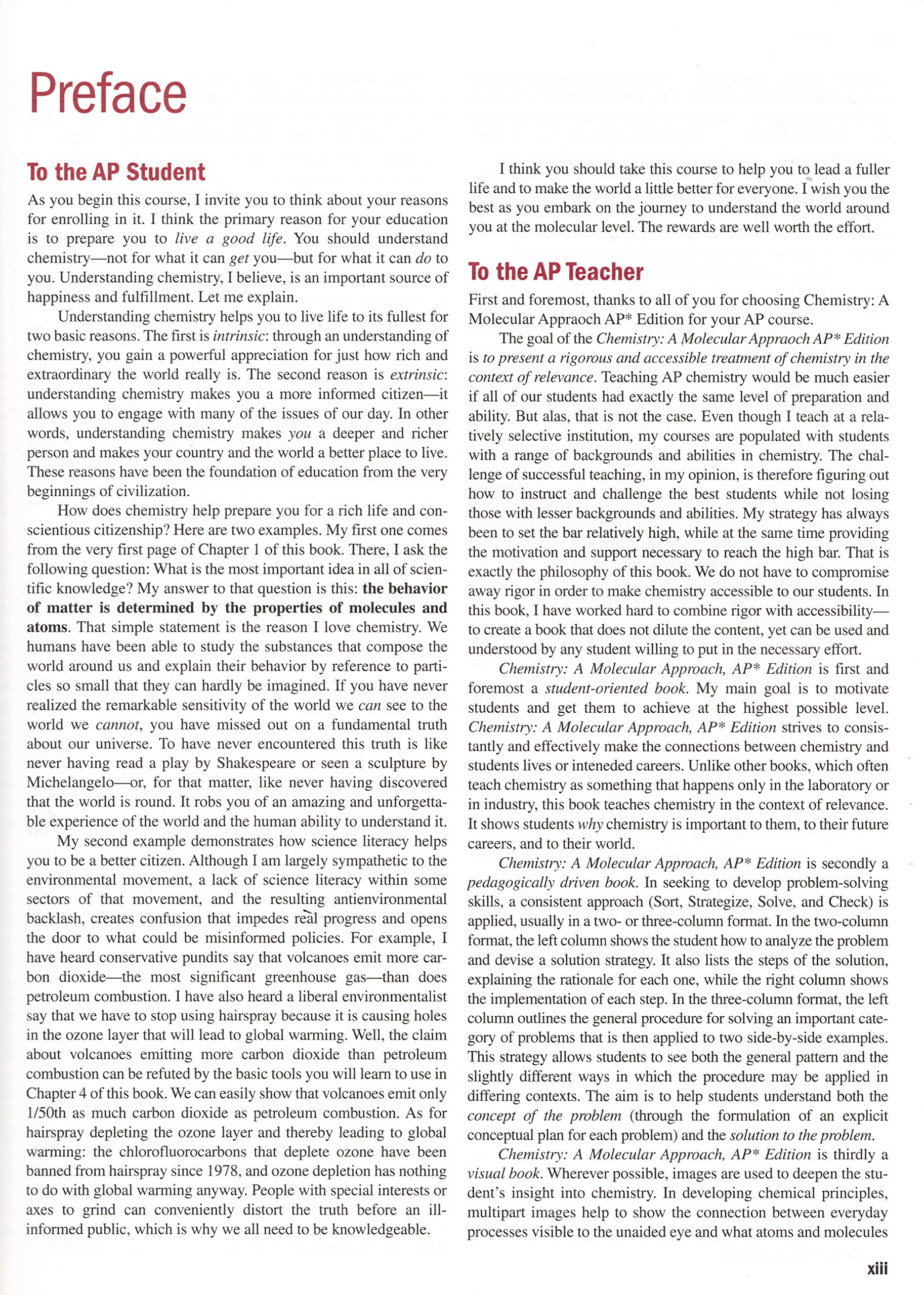 Chemistry a Molecular Approach