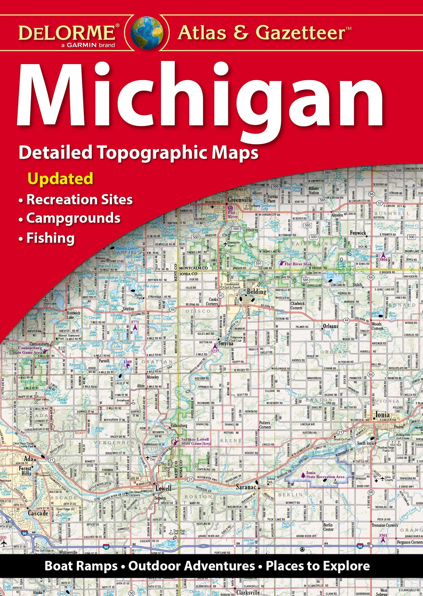 Delorme Atlas & Gazetteer Michigan (Delorme Michigan Atlas and Gazeteer)