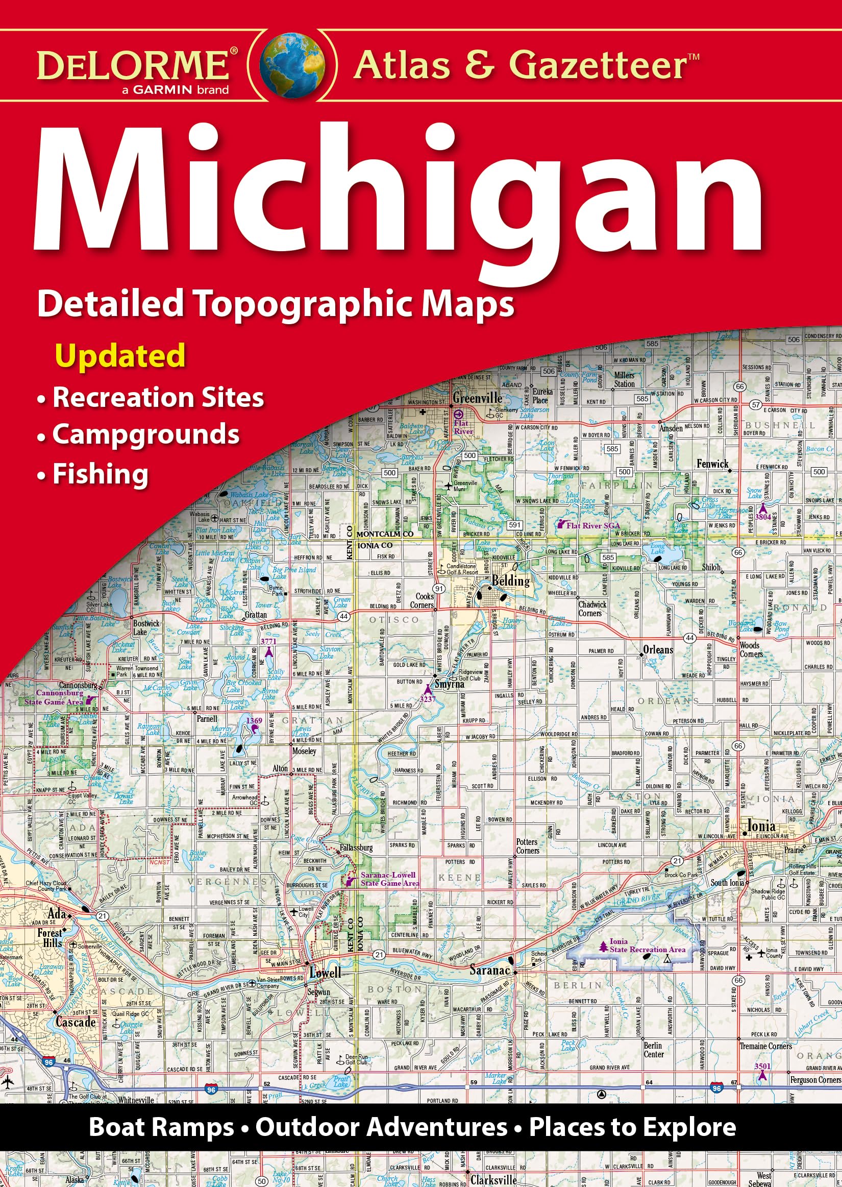 Delorme Atlas & Gazetteer Michigan (Delorme Michigan Atlas and Gazeteer)