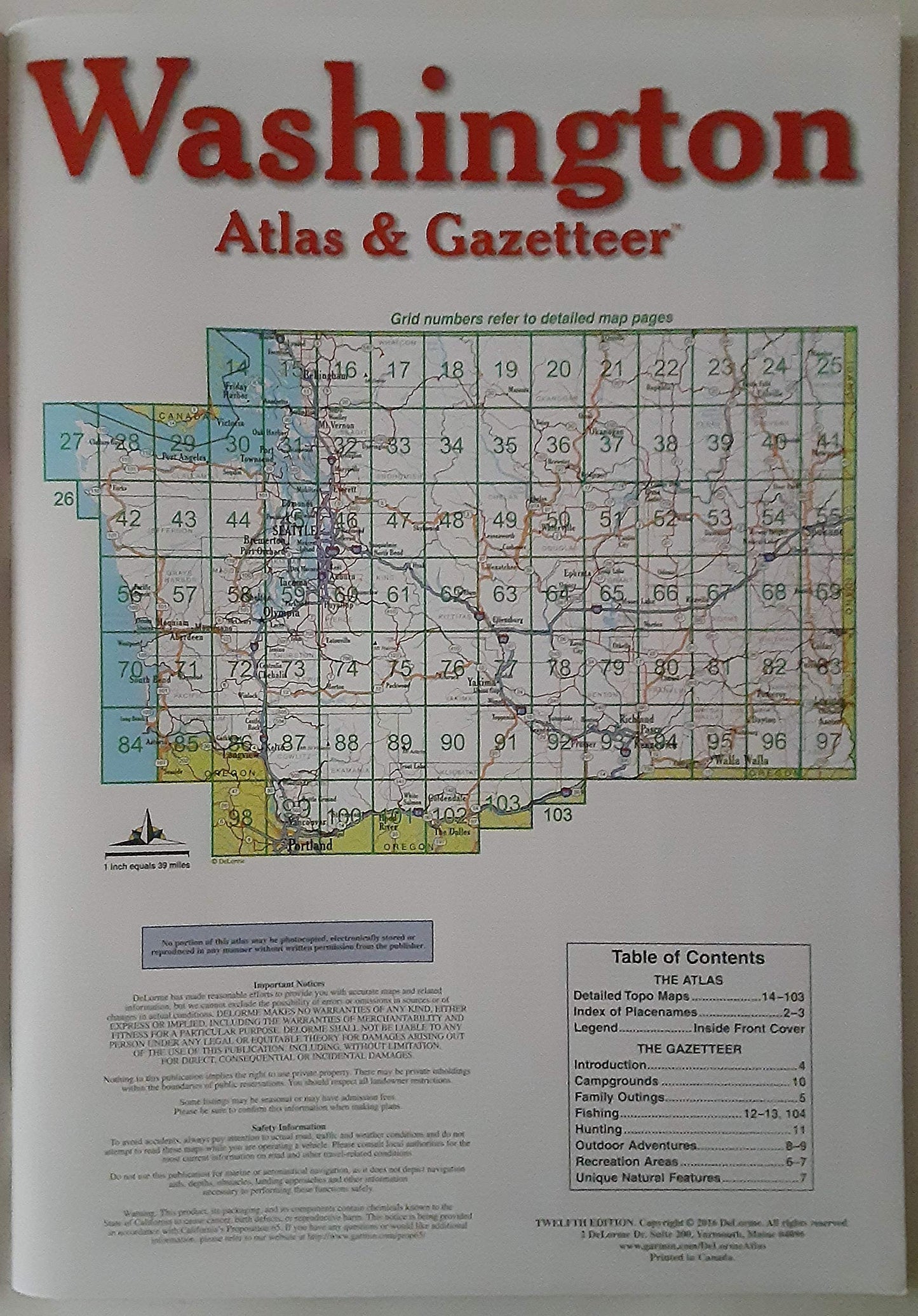 Washington Atlas & Gazetteer (Delorme Atlas & Gazetteer)