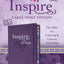 Tyndale NLT Inspire PRAISE Bible (Large Print, Hardcover, Purple): Inspire Coloring Bible-Nearly 500 Illustrations to Color, Creative Journaling Bible Space-Religious Gifts Inspire Connection with God