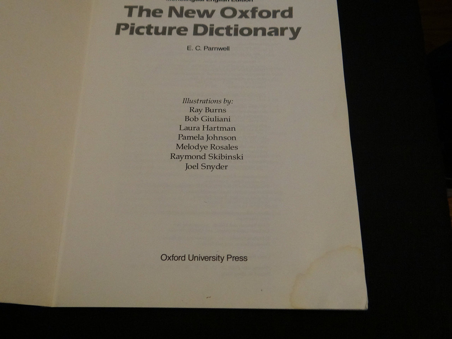 The New Oxford Picture Dictionary (Monolingual English Editi