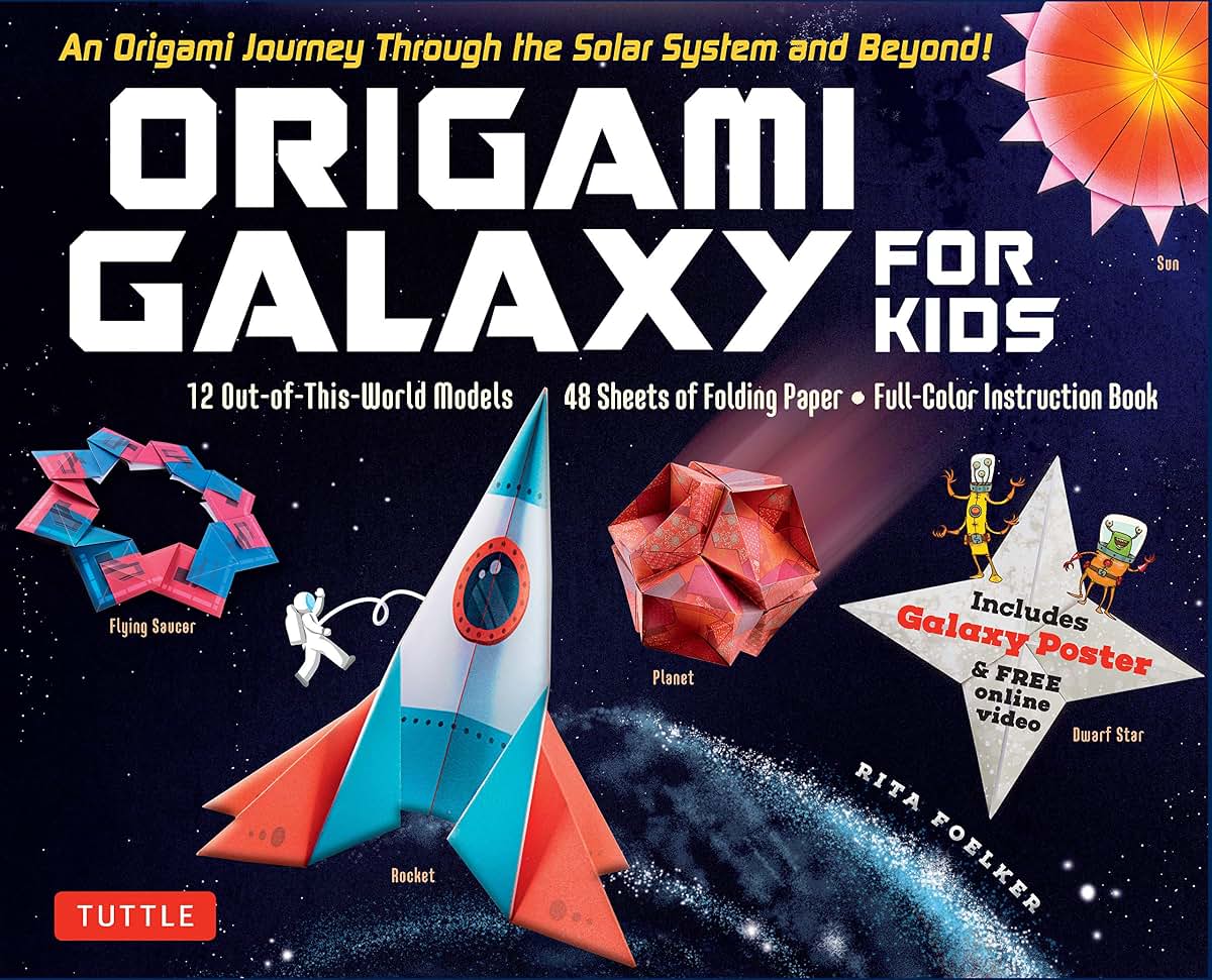 Origami Galaxy for Kids Kit: An Origami Journey through the Solar System and Beyond! [Includes an Instruction Book, Poster, 48 Sheets of Origami Paper and Online Video Tutorials]