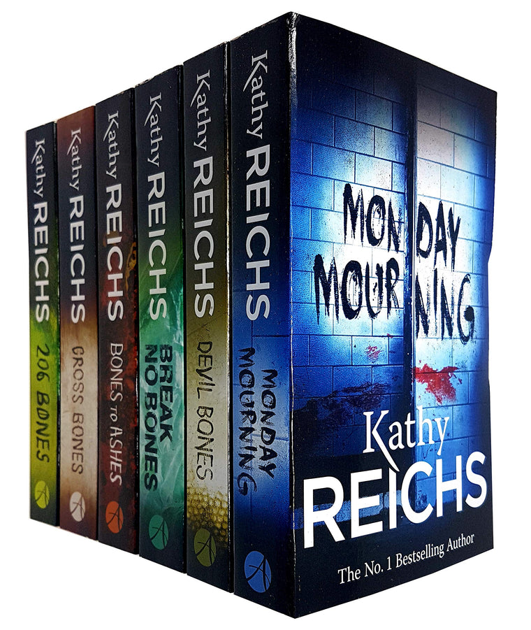 Temperance Brennan Series 2 Collection 6 Books Set By Kathy Reichs (Monday Mourning, Cross Bones, Break No Bones, Bones to Ashes, Devil Bones , 206 Bones )