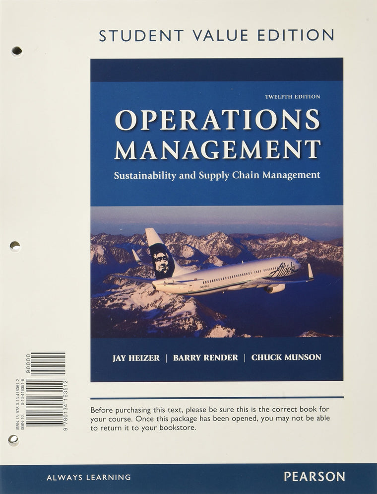 Operations Management: Sustainability and Supply Chain Management