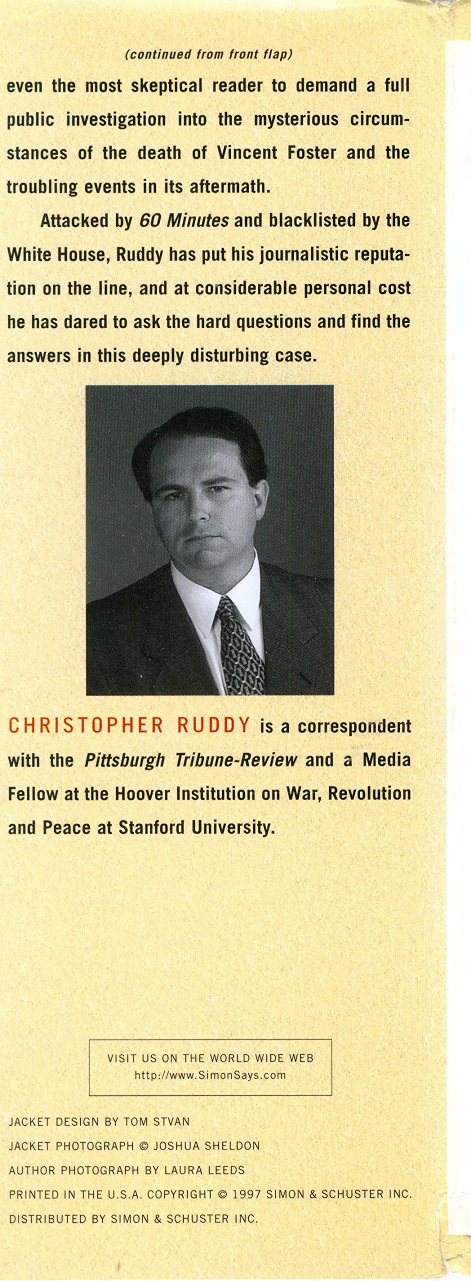 The Strange Death of Vincent Foster by Ruddy, Christopher