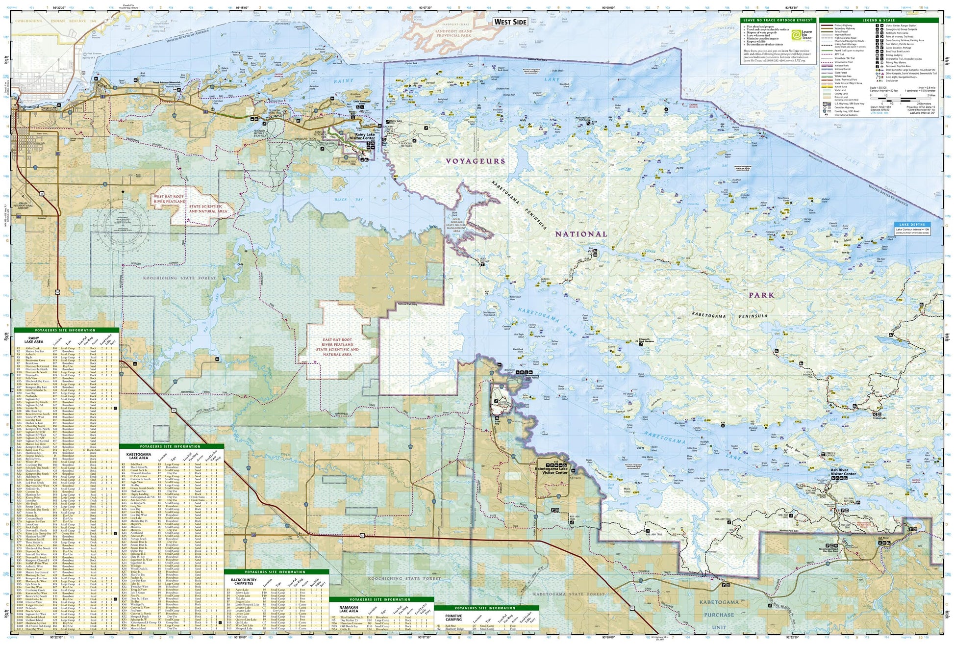 Voyageurs National Park Map (National Geographic Trails Illustrated Map, 264)