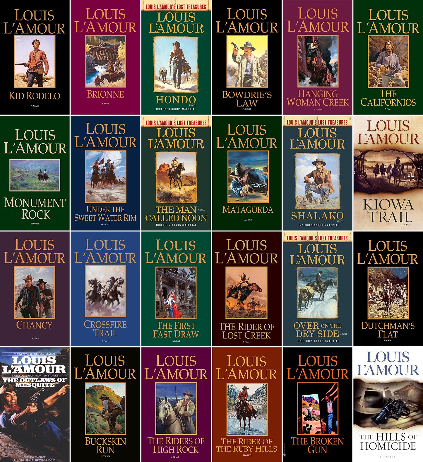 Louis L?Amour Western Novel Collection 24 Book Set