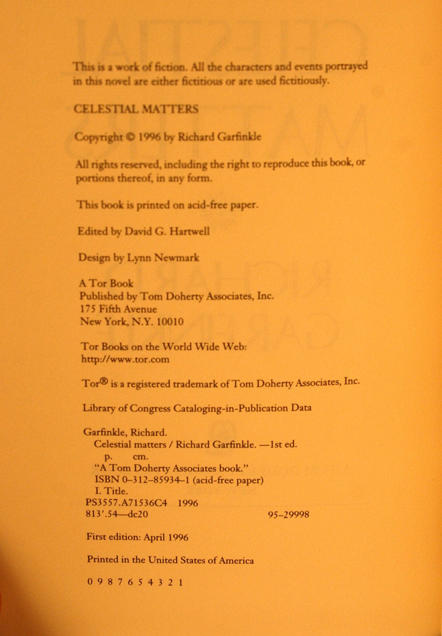 Celestial Matters by Richard Garfinkle
