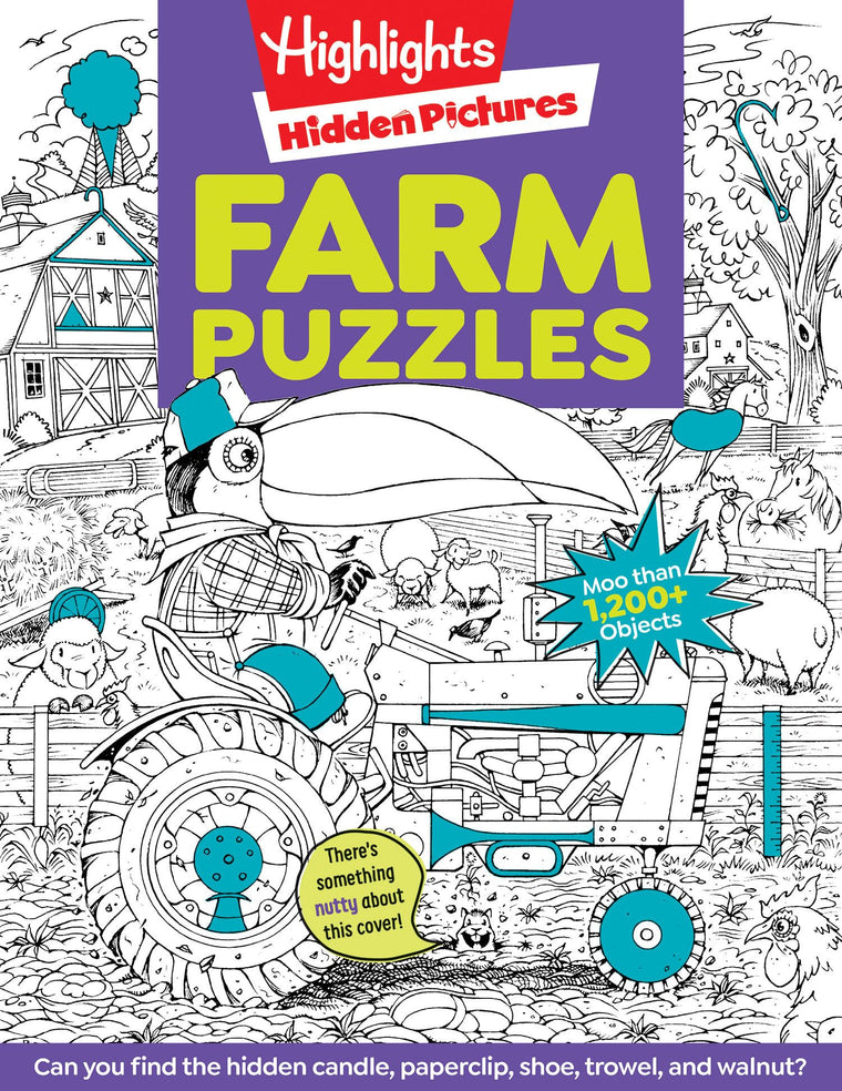 Farm Puzzles: Ultimate Farm Picture Puzzle Book with Over 1,200 Objects to Seek and Find, Farm-Themed Activity Book for Kids 6 and Older