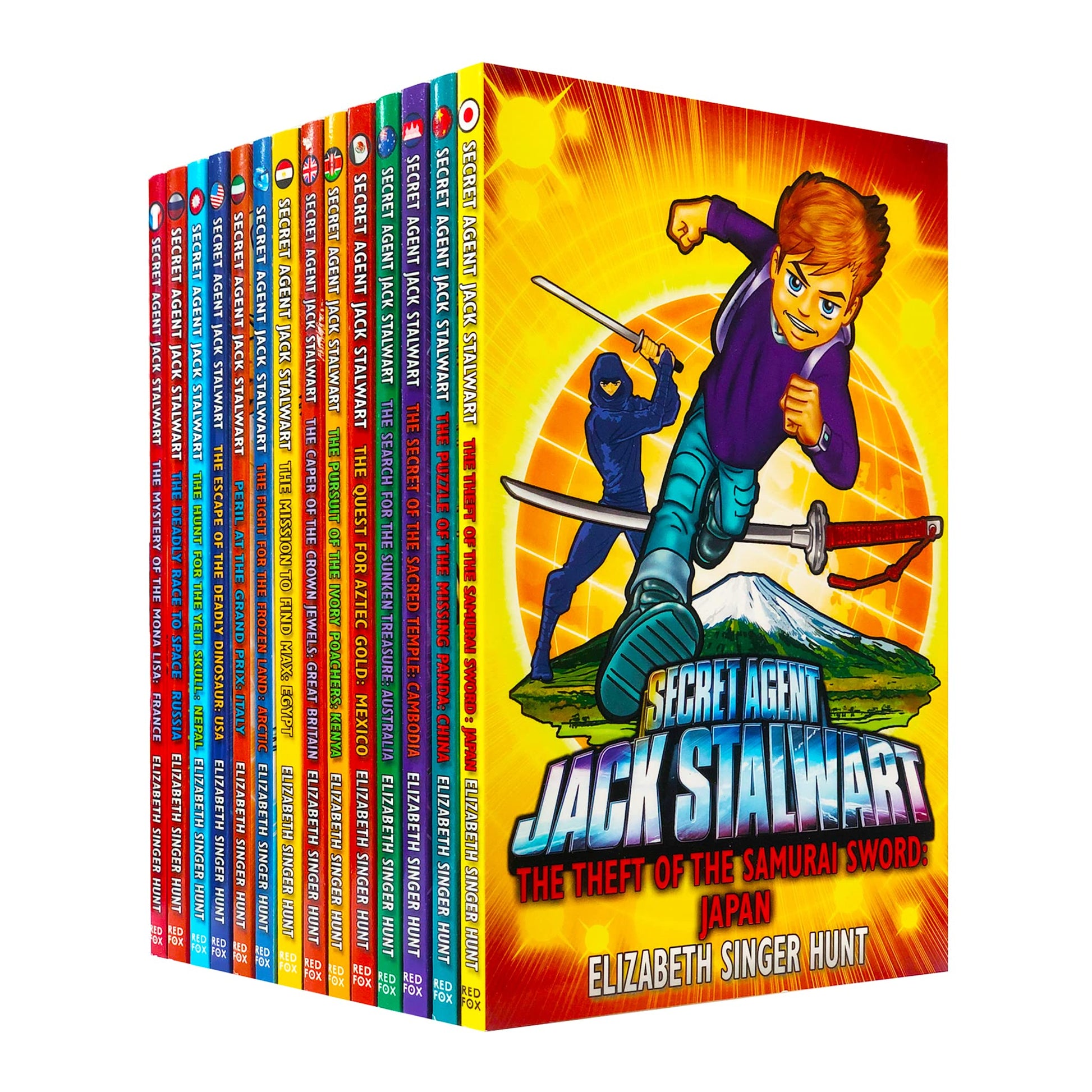 Secret Agent Jack Stalwart Collection 14 Books Set (USA, Australia, France, Great Britain, Cambodia, Kenya ,China, Italy, Russia, Mexico, Japan, Artic, Nepal, Egypt)