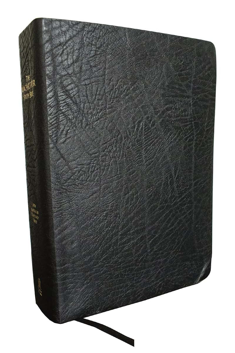 The NASB, MacArthur Study Bible, Large Print, Black Bonded Leather, Thumb Indexed, 1995 Text: Unleashing God's Truth One Verse at a Time (Holy Bible, New American Standard Bible)