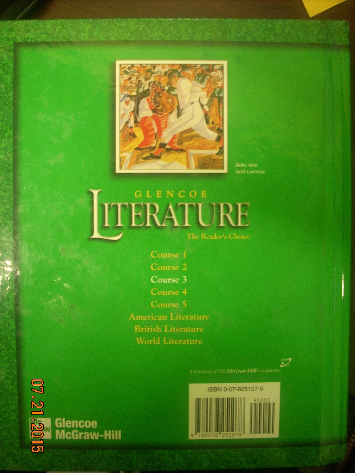 Glencoe Literature  2002 Course 3 Grade 8 : The Reader's Choice
