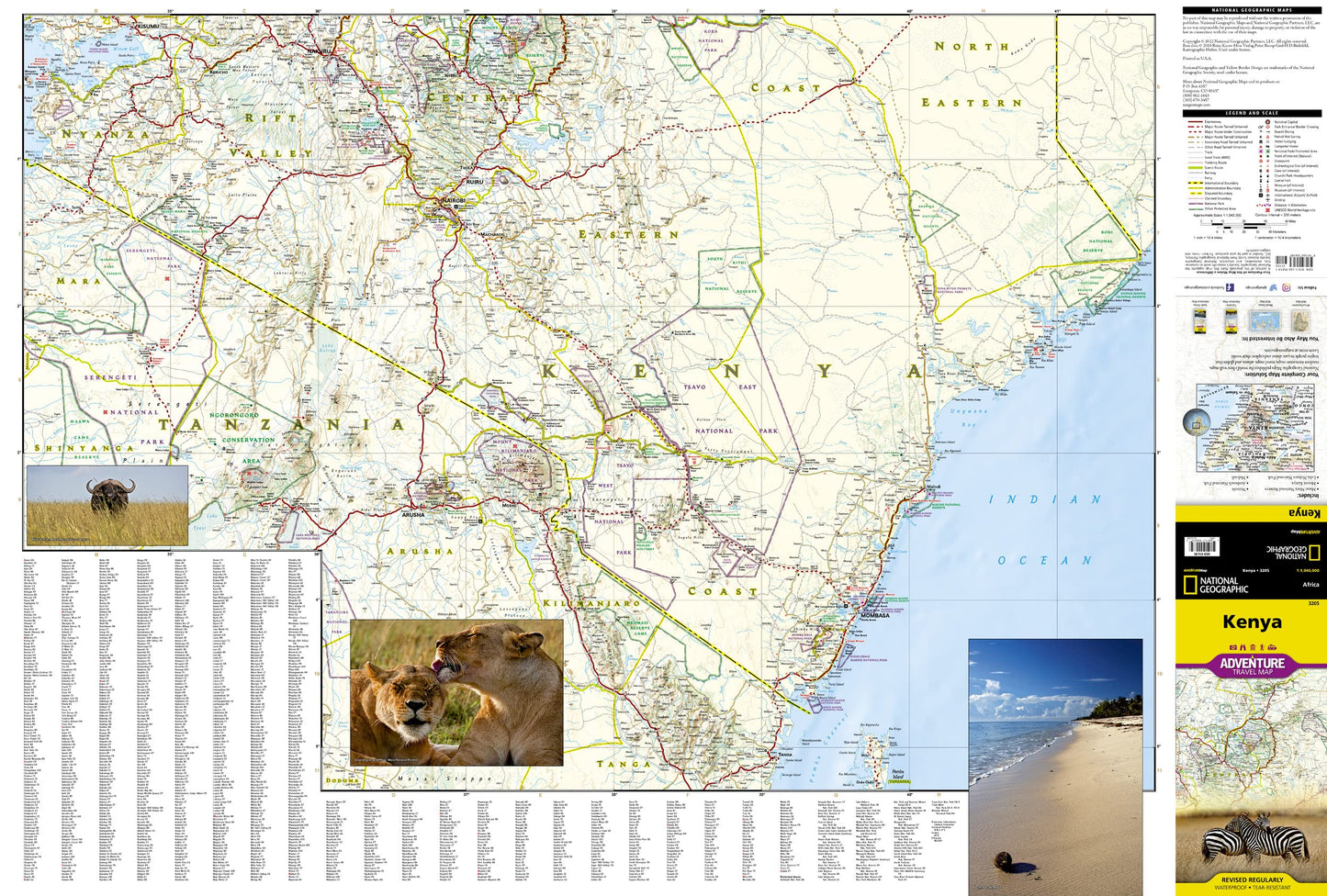 Kenya Map (National Geographic Adventure Map, 3205) by Natio