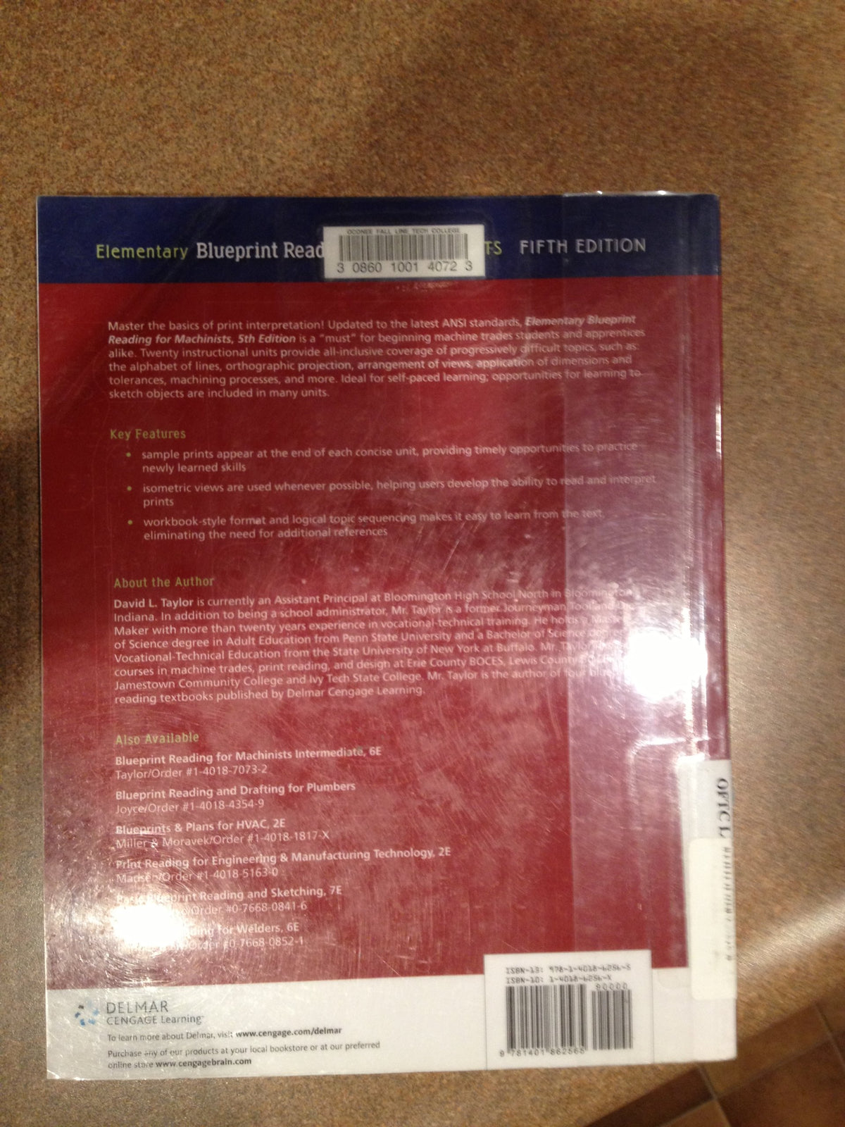 Elementary Blueprint Reading for Machinists (Delmar Learning Blueprint Reading Series)