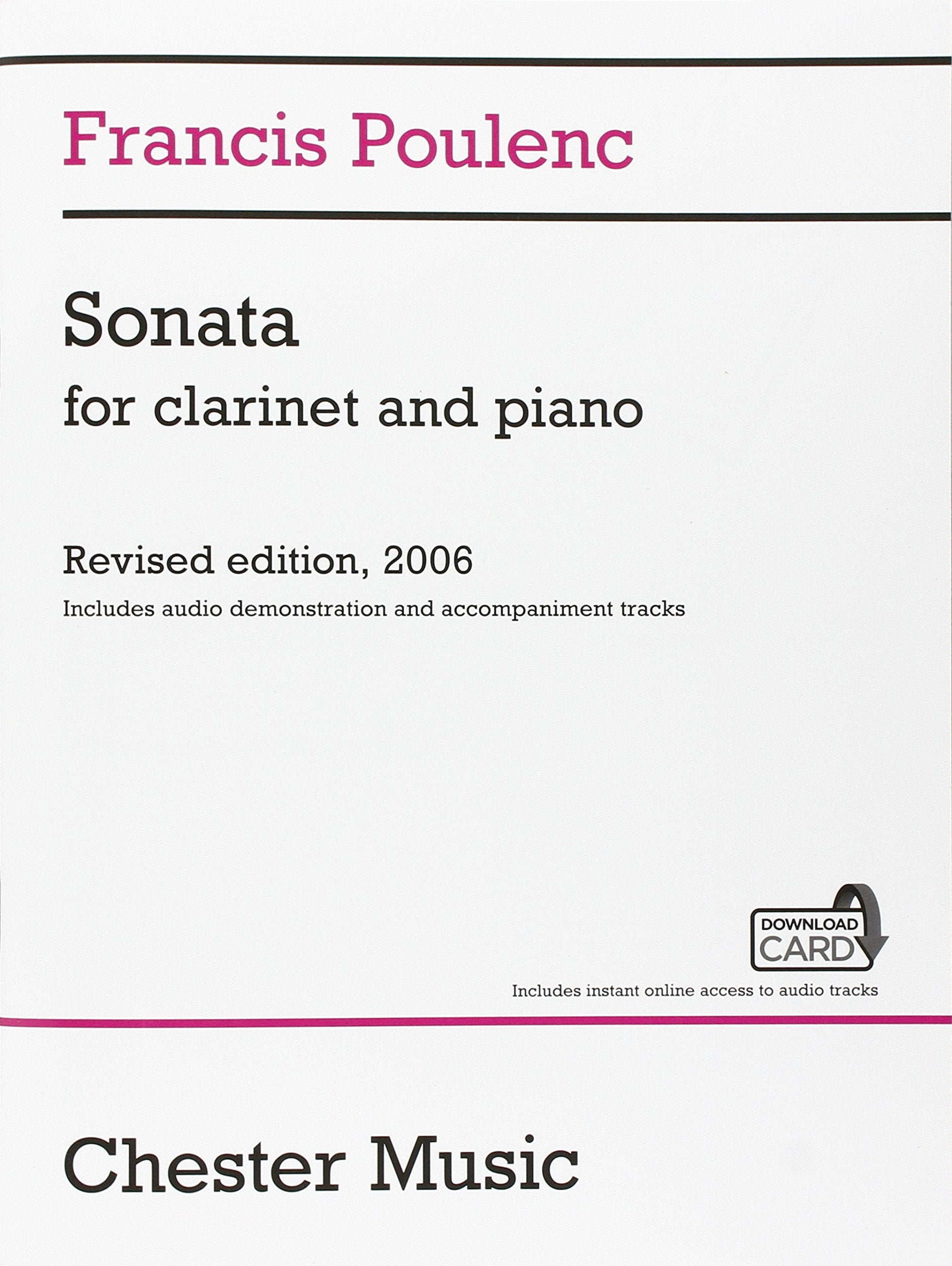 Poulenc: Clarinet Sonata, FP 184 Bk/Online Audio