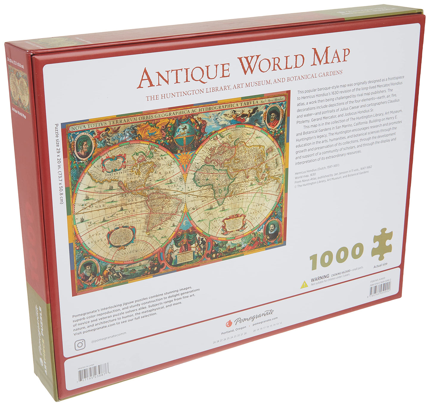 Antique World Map (Pomegranate Artpiece Puzzle)