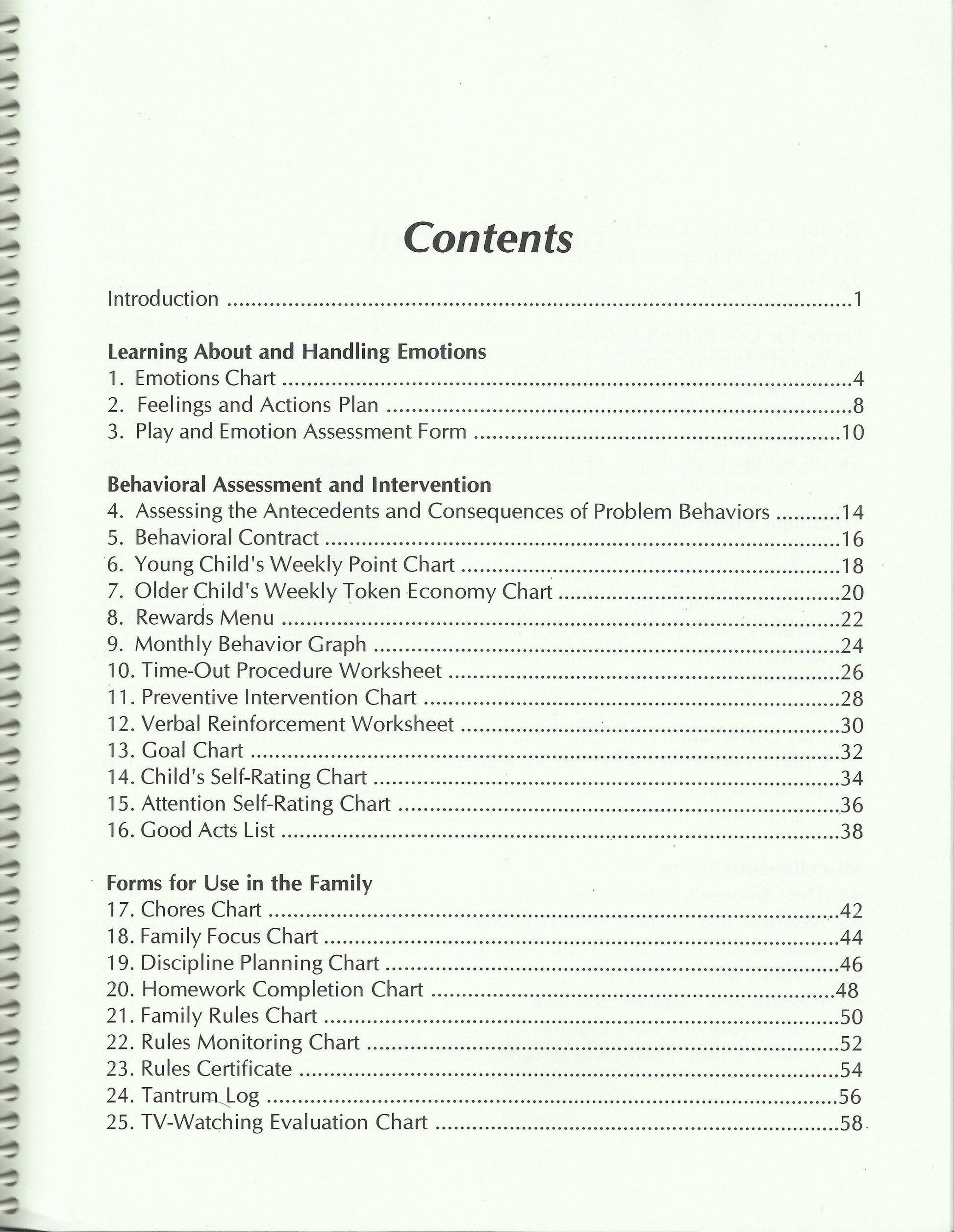 Forms for Use in Counseling Children