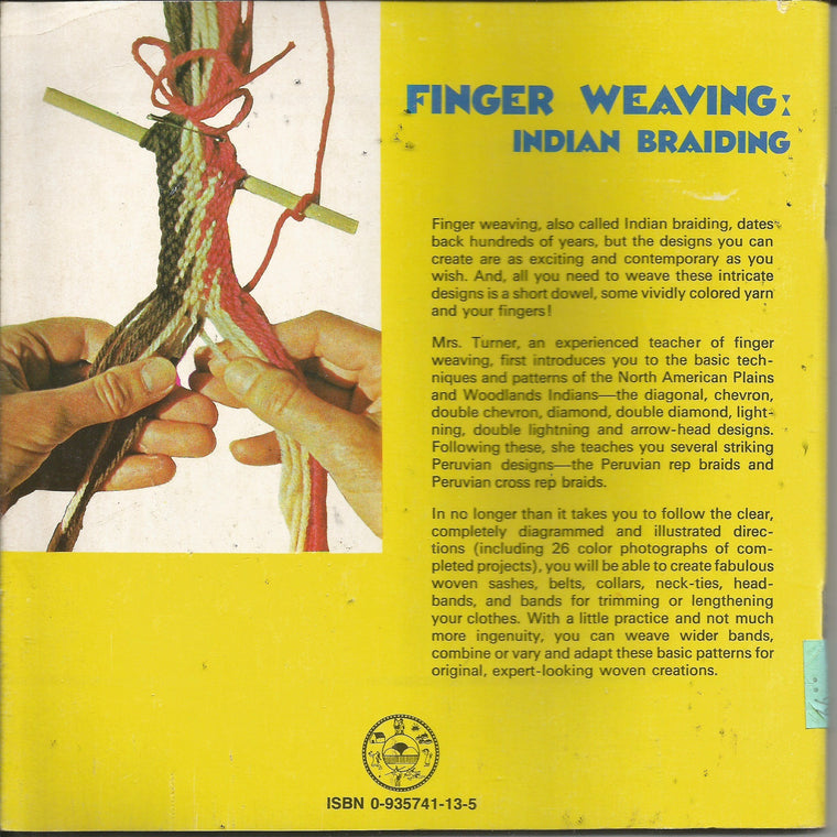 Finger Weaving: Indian Braiding — back cover