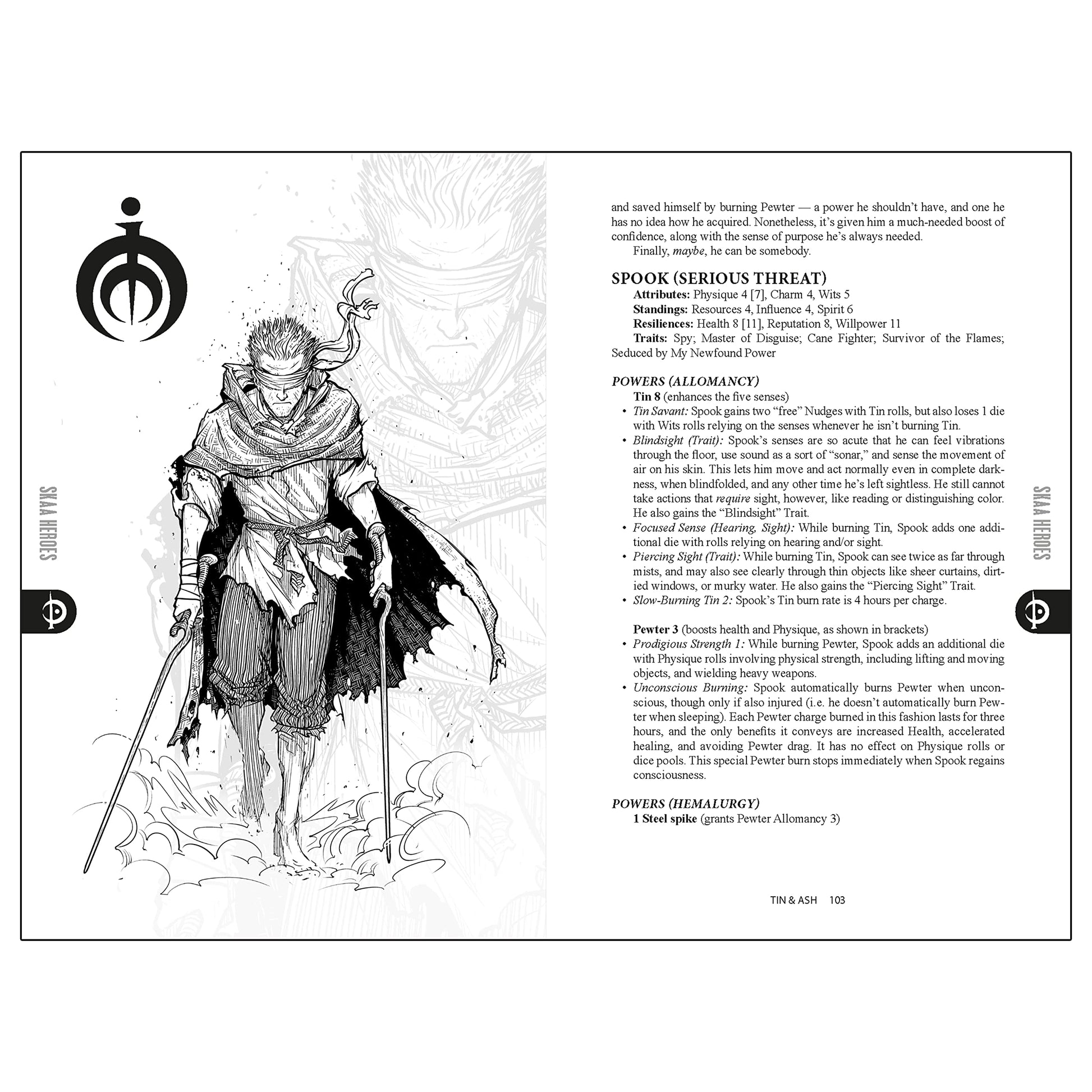 Mistborn: Skaa: Tin & Ash by Crafty Games - Rebellion Role-Playing - 2-6 Players, 1-2 Hours Gameplay, Ages 13+