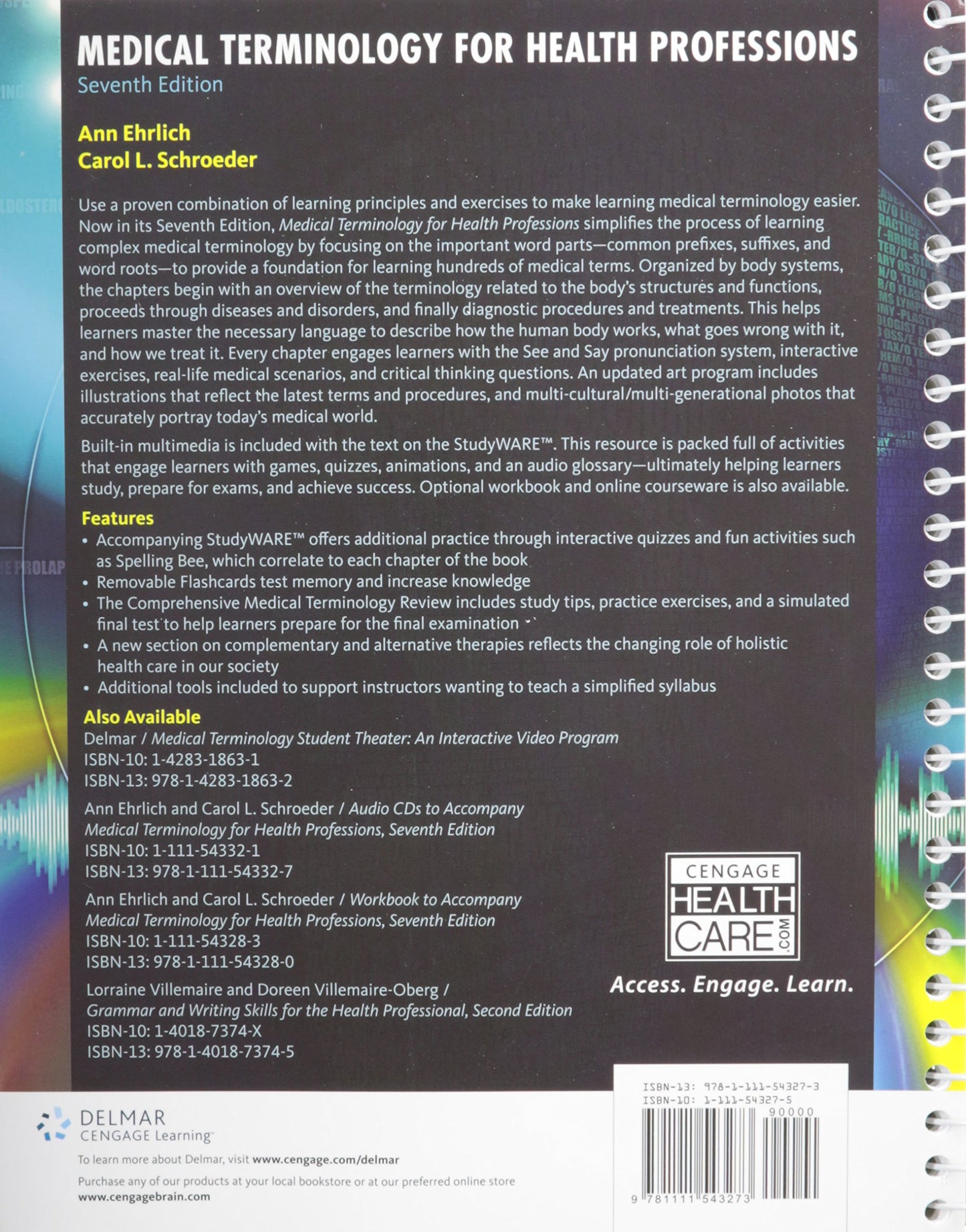 Medical Terminology for Health Professions (with Studyware CD-ROM)