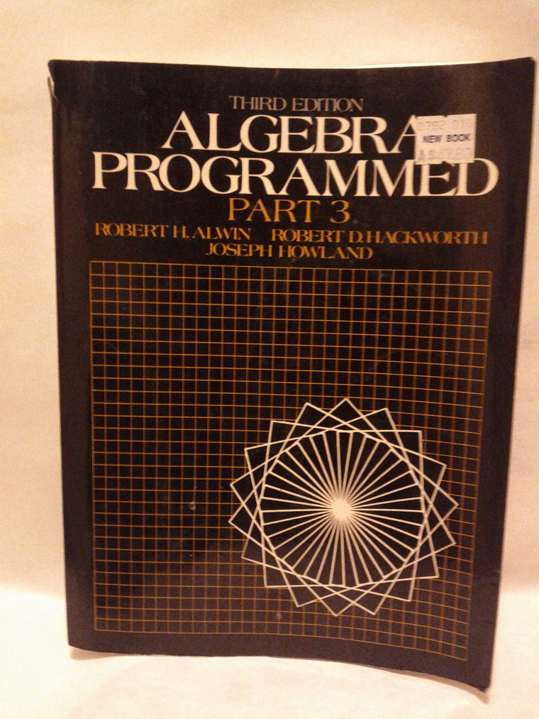 Algebra Programmed: Part 3