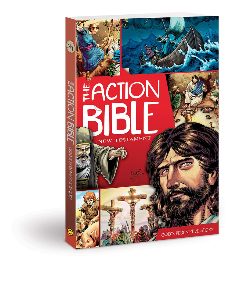 The Action Bible New Testament: God's Redemptive Story — back cover