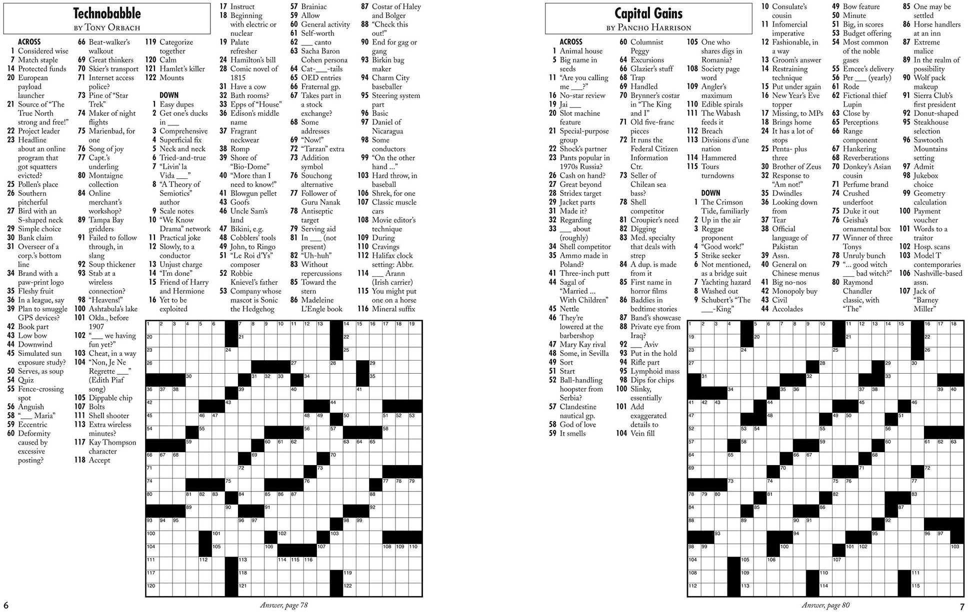The Wall Street Journal Blue-Chip Sunday Crosswords: 72 AAA-Rated Puzzles (Wall Street Journal Crosswords, 2)