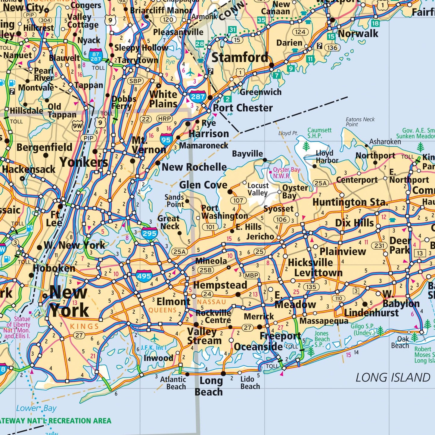 Rand McNally Easy to Fold: New York State Laminated Map