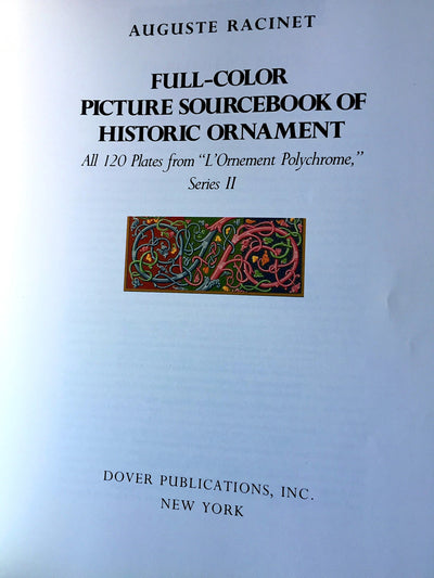 Full-Color Picture Sourcebook of Historic Ornament: All 120