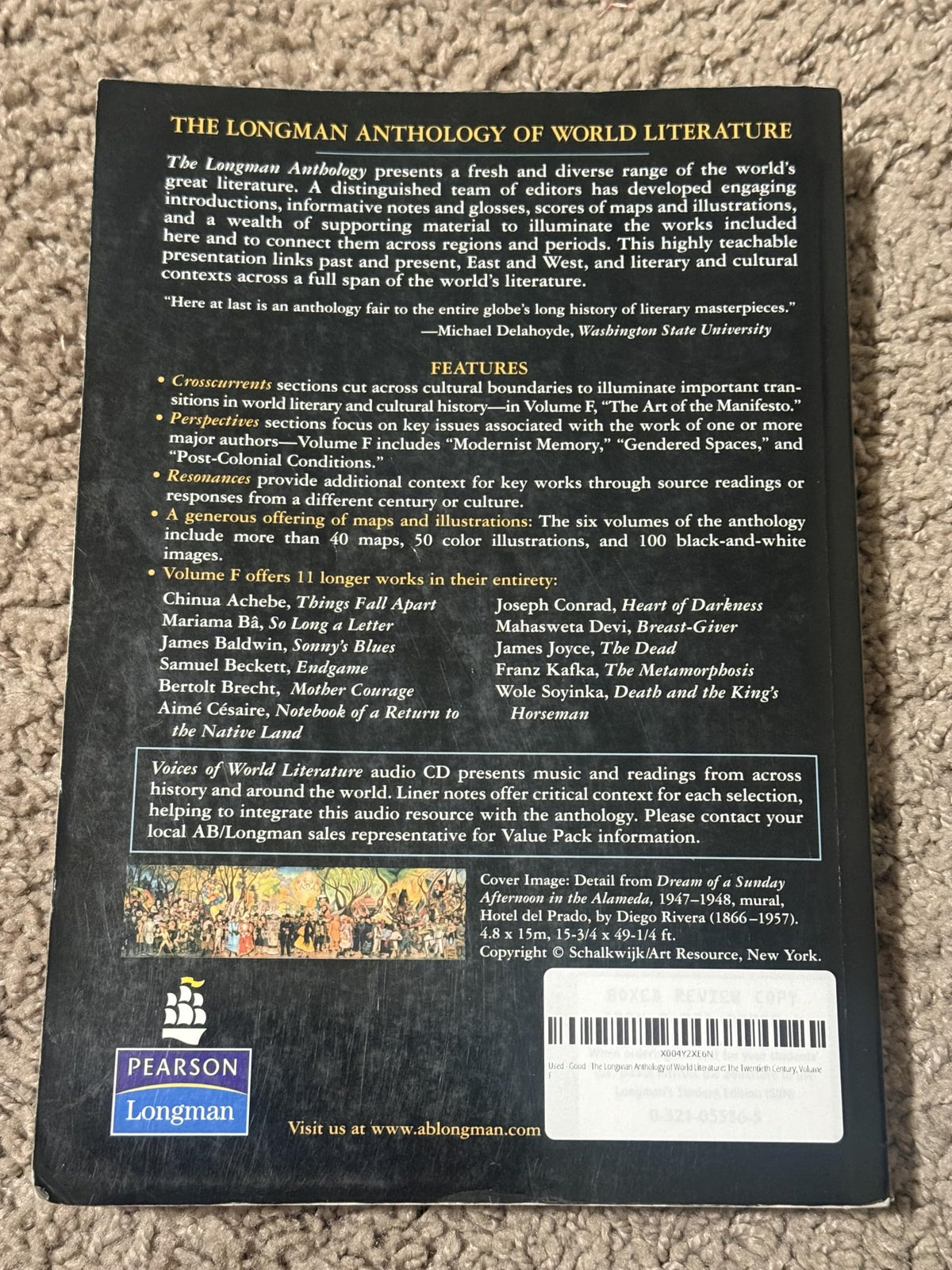 The Longman Anthology of World Literature: The Twentieth Century, Volume F