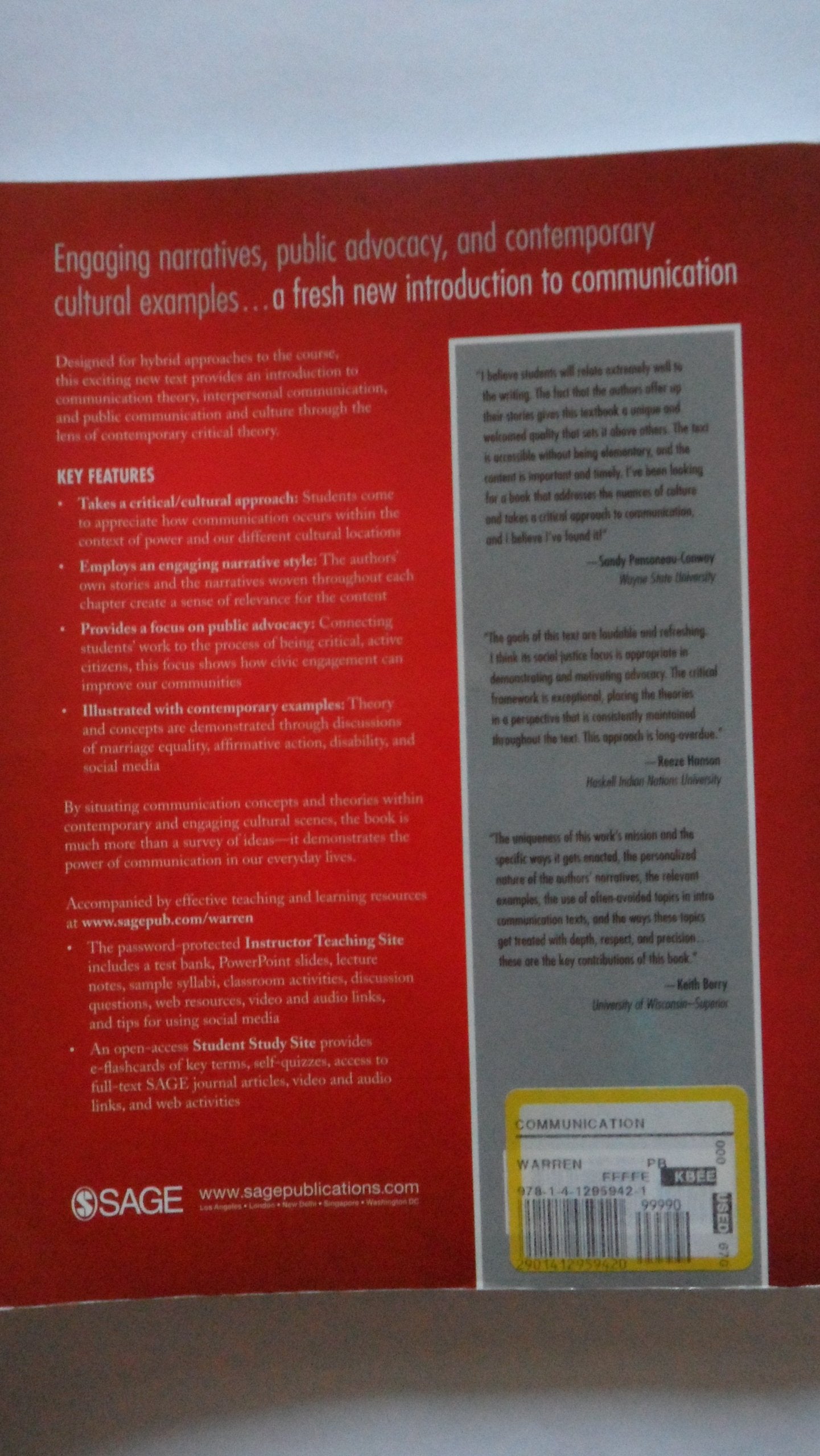 Communication: A Critical/Cultural Introduction