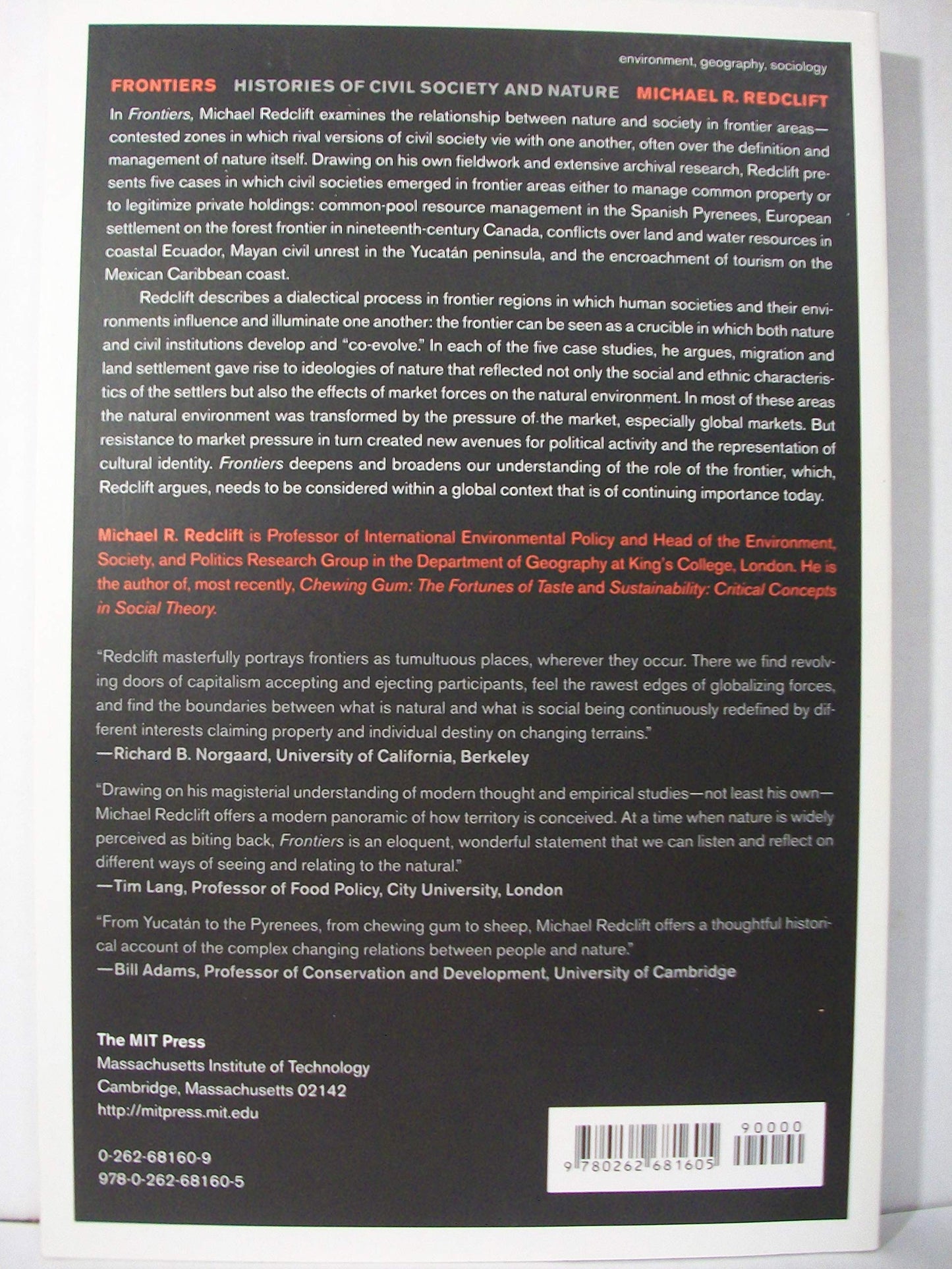 Frontiers: Histories of Civil Society and Nature (Mit Press)