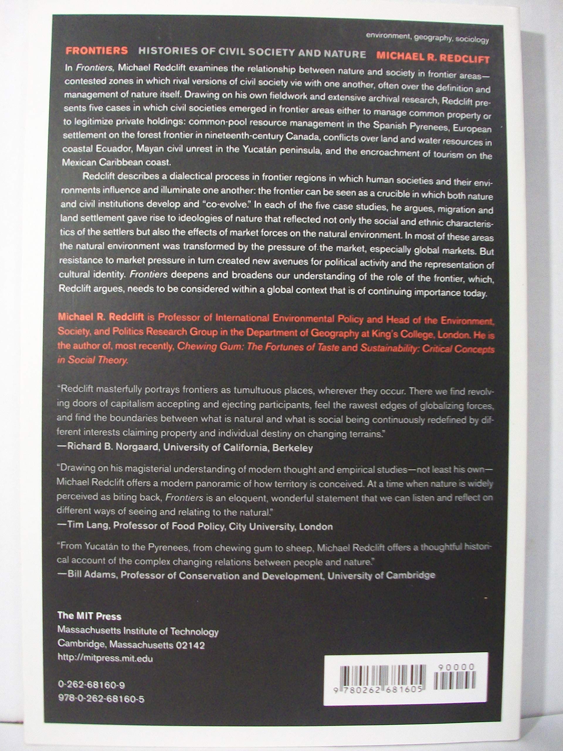 Frontiers: Histories of Civil Society and Nature (Mit Press)