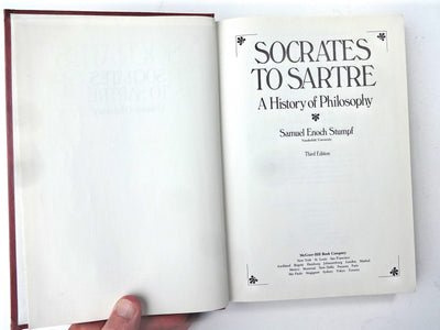 Socrates to Sartre: A history of philosophy by Stumpf, Samue