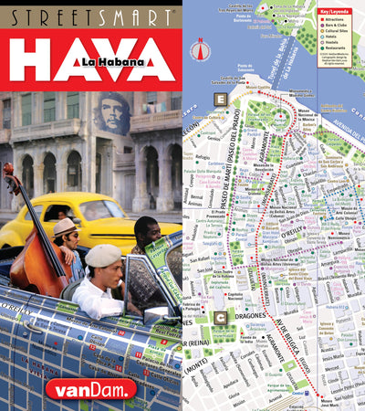 StreetSmart Havana Map by VanDam - City Street Map of Havana - Laminated folding pocket size city travel map with all attractions, museums, sights, clubs, bars and beaches (English and Spanish Edition) 2020 Edition