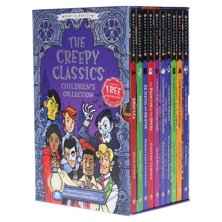 The Creepy Classics Children's Collection 10 Books Box Set (Dracula, Frankenstein, Dr Jekyll and Mr Hyde, Phantom of the Opera, Ghost Pirates, Legend of Sleepy Hollow, The Invisible Man .& more)