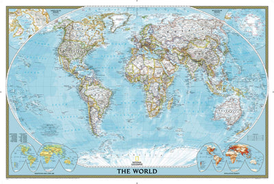National Geographic World Wall Map - Classic (Poster Size: 36 x 24 in) (National Geographic Reference Map)