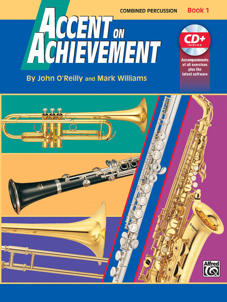 Accent on Achievement, Bk 1: Combined Percussion---S.D., B.D., Access. & Mallet Percussion, Book & Online Audio/Software