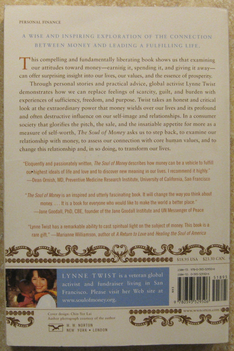 The Soul of Money: Reclaiming the Wealth of Our Inner Resources — back cover