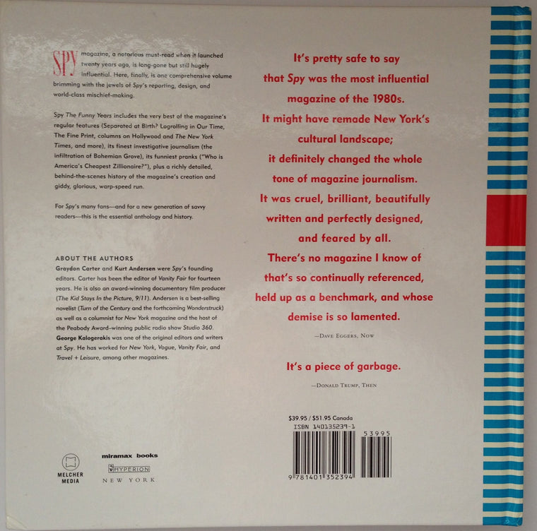 Spy: The Funny Years — back cover