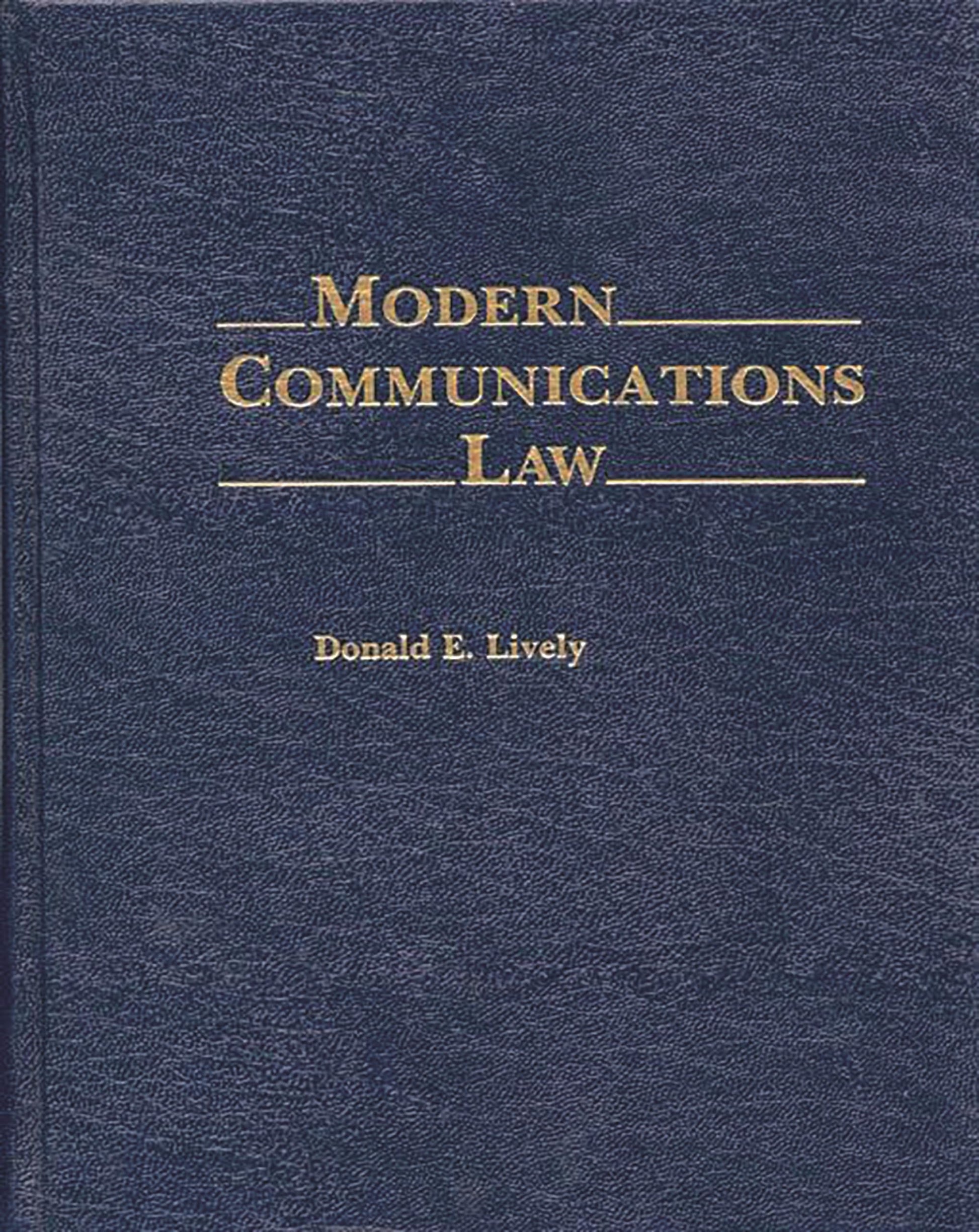 Modern Communications Law: