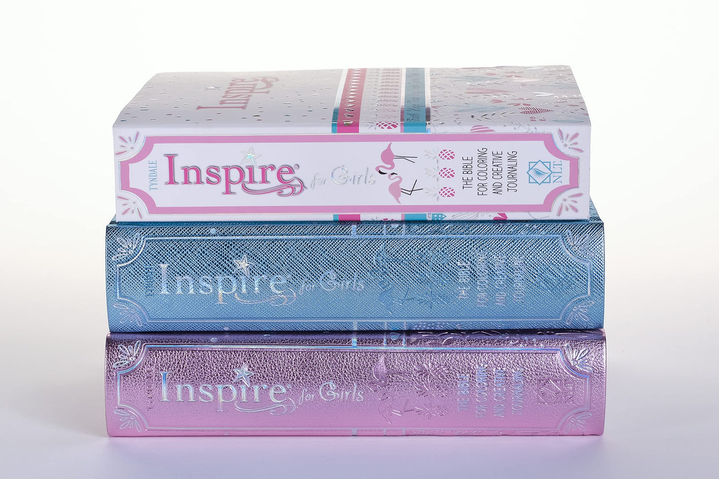 Inspire Bible for Girls NLT (LeatherLike, Pink): The Bible for Coloring & Creative Journaling