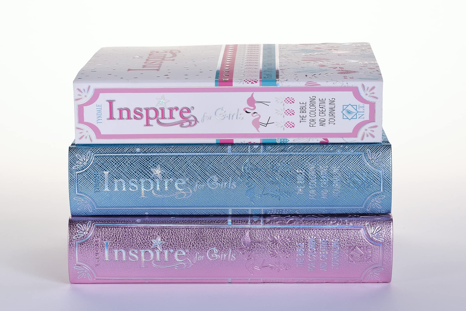 Inspire Bible for Girls NLT (LeatherLike, Pink): The Bible for Coloring & Creative Journaling