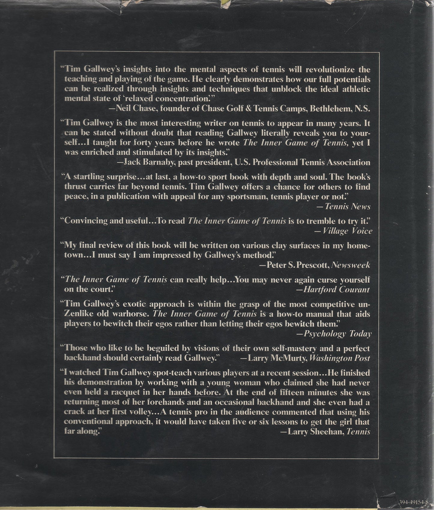 The Inner Game of Tennis by Gallwey, W. Timothy