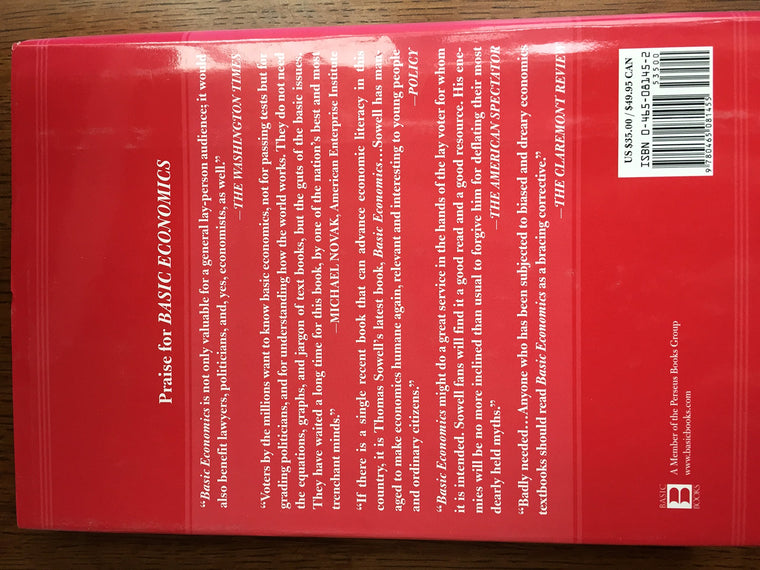 Basic Economics A Citizen's Guide to the Economy — back cover