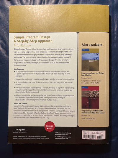 Simple Program Design, A Step-by-Step Approach, Fifth Edition
