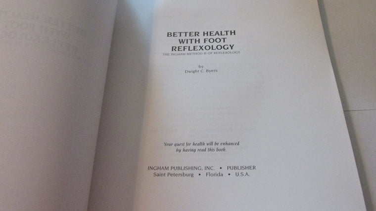 Better Health with Foot Reflexology — back cover