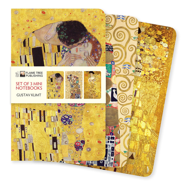 Gustav Klimt Set of 3 Mini Notebooks (Mini Notebook Collections)