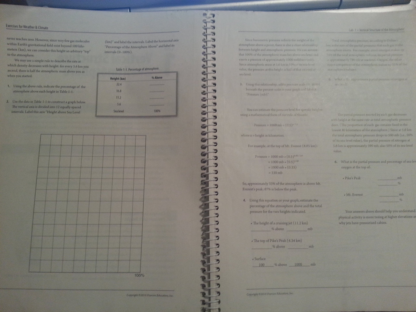 Exercises for Weather & Climate (Masteringmeteorology)